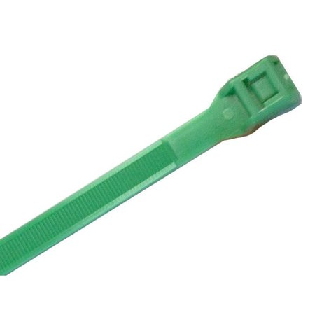 Kable Kontrol Low Profile Zip Ties - 14" Long - 120 Lbs Tensile Strength - 100 pc Pack - Hunter Green CTIL7295-LIME GREEN